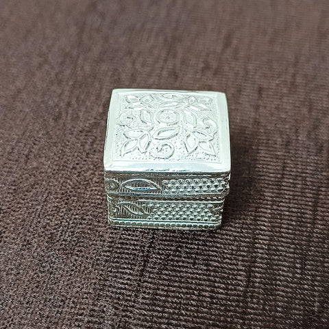 925 Pure Silver Designer Kumkum Box (Design 56)