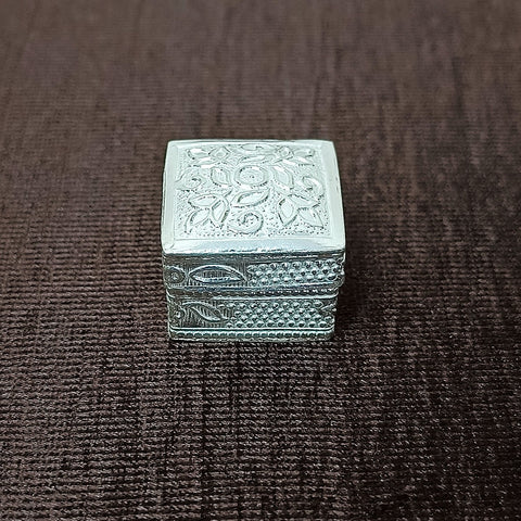 925 Pure Silver Designer Kumkum Box (Design 56)