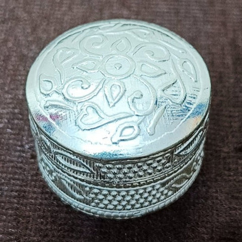 925 Pure Silver Designer Kumkum Box (Design 57)