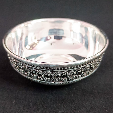 925 Solid Silver Designer Bowl (Design 39)