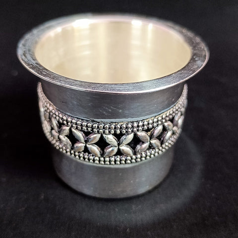 Designer 925 Solid Silver Charnamrit Bowl (D1)