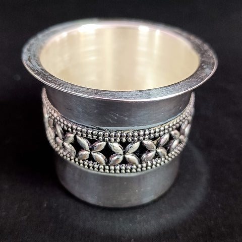 Designer 925 Solid Silver Charnamrit Bowl (D1)