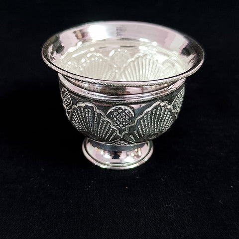 925 Solid Silver Designer Bowl / Cup / Sweet Bowl (Design 43)