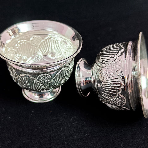 925 Solid Silver Designer Bowl / Cup / Sweet Bowl (Design 43)