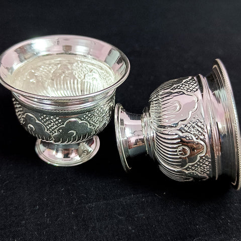 925 Solid Silver Designer Bowl / Cup / Sweet Bowl (Design 45)