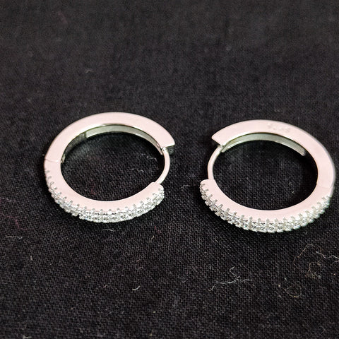 Designer 925 Sterling Silver Hoop Earring (Design 18)