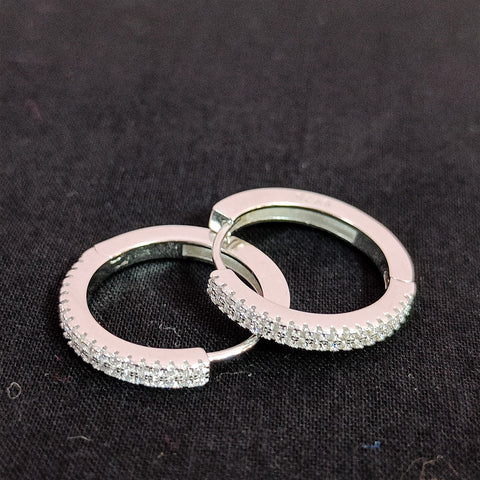 Designer 925 Sterling Silver Hoop Earring (Design 18)