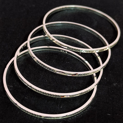 925 Sterling Silver Bangle for Women (Design 187)