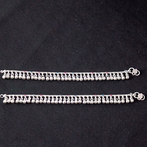 Silver Anklet 7.0 inches (Set of 2) - Design 189