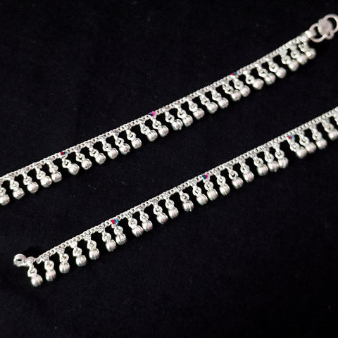 Silver Anklet 7.0 inches (Set of 2) - Design 192