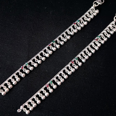 Silver Anklet 7.0 inches (Set of 2) - Design 196