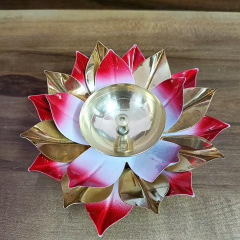 Designer Brass Diya/Lamp Lotus Shape (D54)