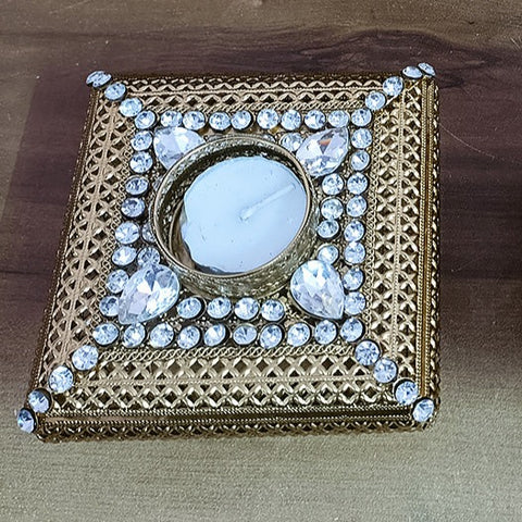 Set Of 2- Designer Candles/Diya (D69)