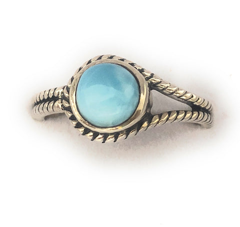 Designer Sterling Silver Larimar Ring - PAAIE