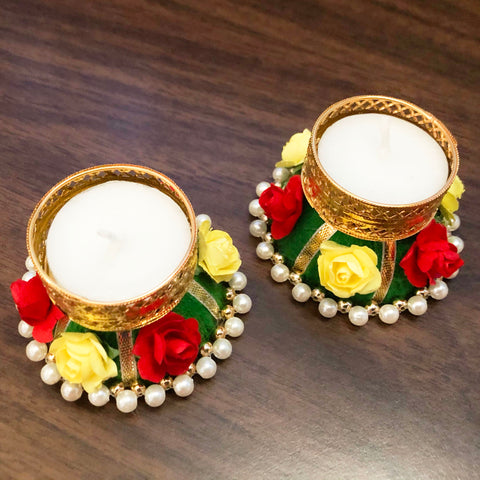 Set of 2 - Designer Half Ball Candles (D19) - PAAIE