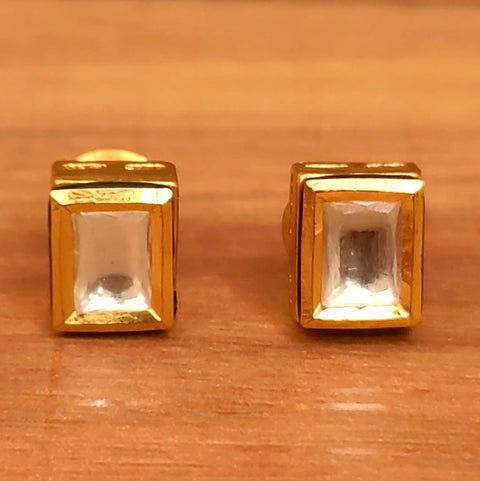 Designer Royal Kundan Gold Plated Studs (Design 56)