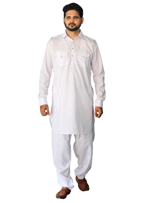 Men's Designer Cotton Pathani Kurta Pajama (D49) - PAAIE
