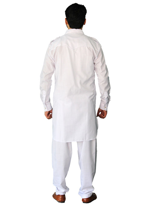 Men's Designer Cotton Pathani Kurta Pajama (D49) - PAAIE