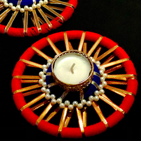 Set of 2 - Designer Big Ring Candles (D41) - PAAIE