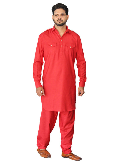 Men's Designer Cotton Pathani Kurta Pajama (D48) - PAAIE
