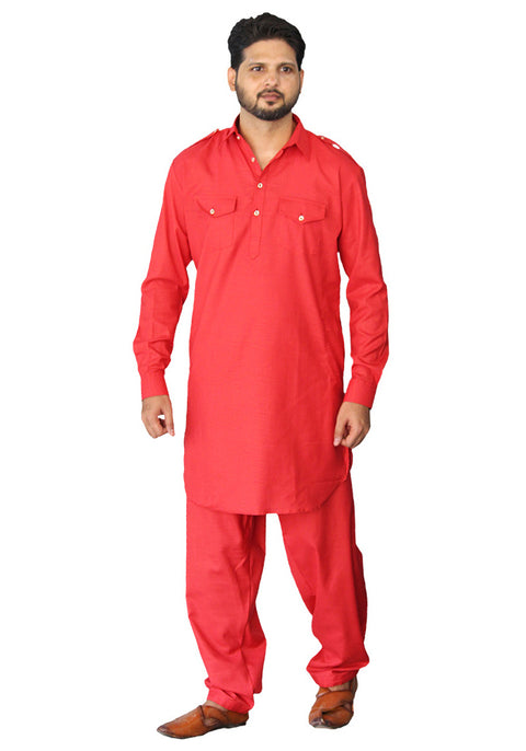 Men's Designer Cotton Pathani Kurta Pajama (D48) - PAAIE