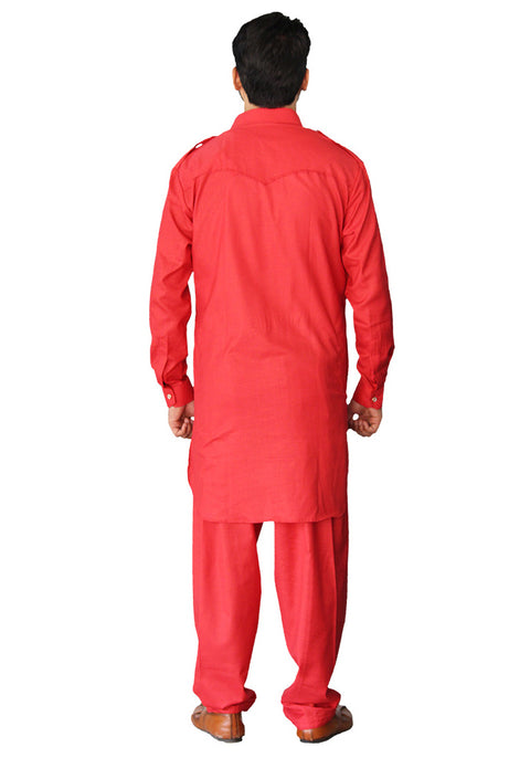 Men's Designer Cotton Pathani Kurta Pajama (D48) - PAAIE