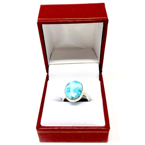 Sterling Silver Larimar Stone Ring - PAAIE