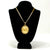 Shiny Platinum and Gold Round Allah Pendant - PAAIE