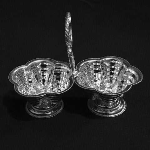 925 Pure Silver Designer Kumkum Box (Design 40) - PAAIE
