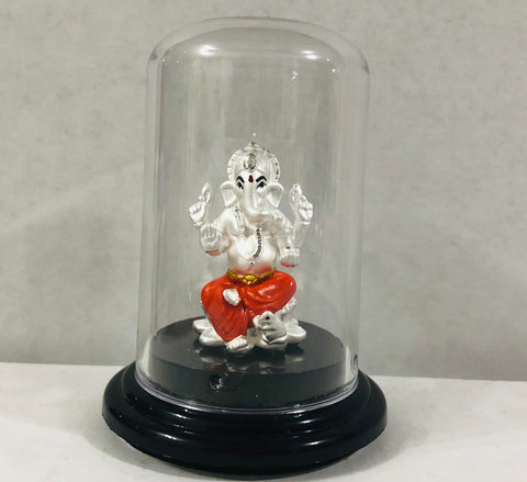 999 Pure Silver Round Ganesh ji Idol - PAAIE