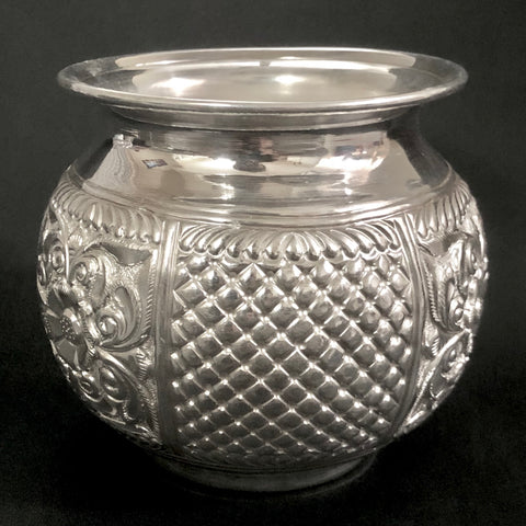 925 Solid Silver Designer Full Size Kalash (Design 9) - PAAIE
