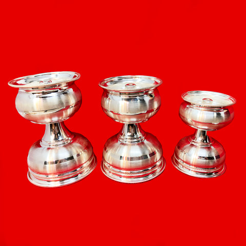 925 Silver Akhand Jyoti Diya (Design 25) - PAAIE