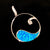 Ocean Wave Opal Inlay 925 Sterling Silver Pendant (Design 59) - PAAIE