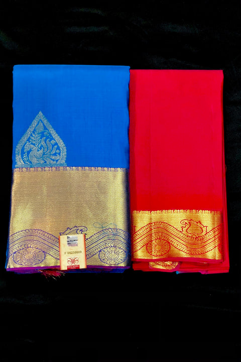 Silk Mark Certified Designer Pure Kanjivaram Silk Saree (D18) - PAAIE
