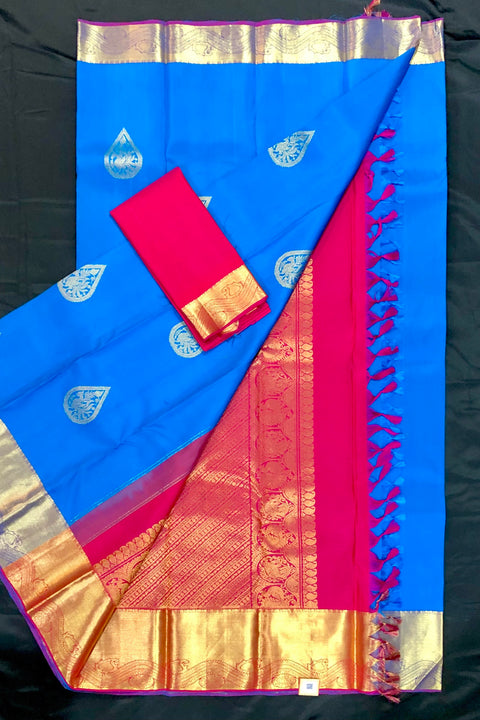 Silk Mark Certified Designer Pure Kanjivaram Silk Saree (D18) - PAAIE