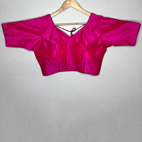 Pink Color Designer Plain Blouse For Wedding & Party Wear (Design 1052)