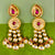 Gold Plated Kundan Premium Earrings (D25) - PAAIE