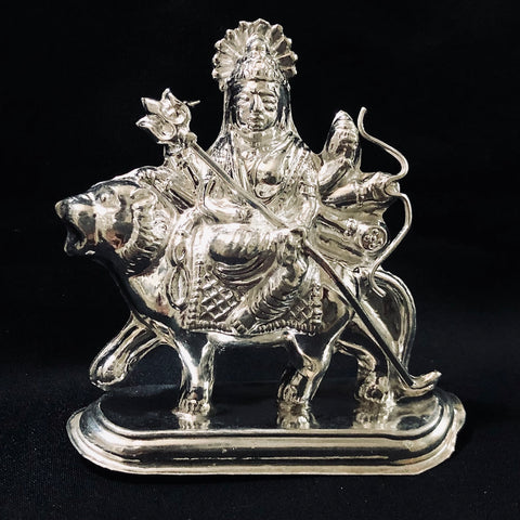 925 Abhishekam Durga Mata Silver Idol (Design 12) - PAAIE