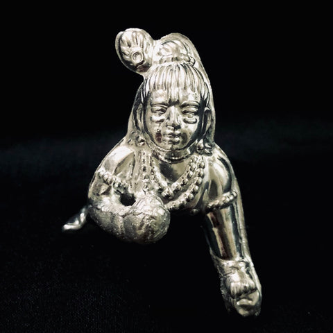 925 Abhishekam Krishna Silver Idol (Design 13) - PAAIE