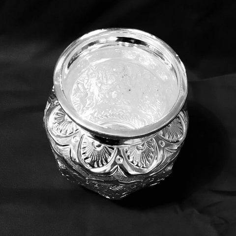 925 Solid Silver Designer Asht Lakshmi Kalash (Design 2) - PAAIE