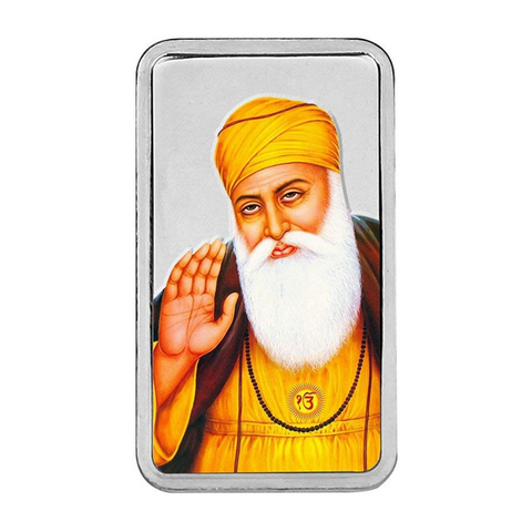 999 Guru Nanak Pure Silver 20 Grams Bar (Design 13) - PAAIE