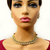 Gold Plated Leaf Design Double Line Kundan Set - PAAIE