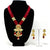 Deep Red Kundan Exotic Bead Necklace Set - PAAIE