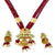 Deep Red Kundan Exotic Bead Necklace Set - PAAIE