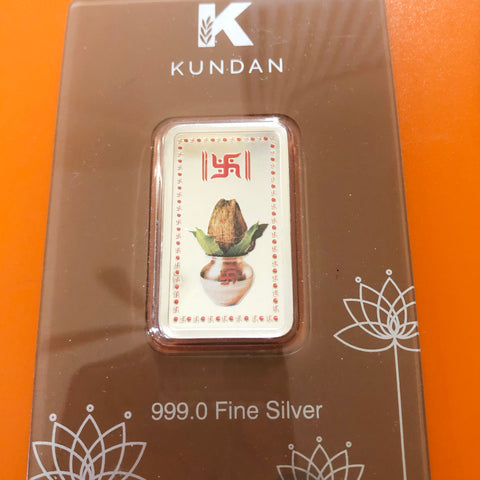 999 Kalash Pure Silver 20 Grams Bar (Design 14) - PAAIE