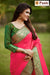 Beautiful Soft Silk Pink Saree with Designer Pallu - PAAIE