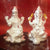 999 Pure Silver Ganesha Lakshmi (Design 8) in Oval - PAAIE