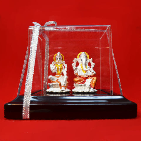 999 Lakshmi Ganesha Pure Silver Idol (Design 1) - PAAIE