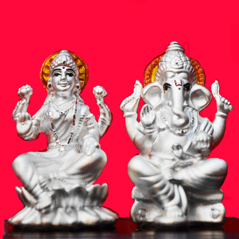 999 Pure Silver Lakshmi Ganesha (Design 4) - PAAIE