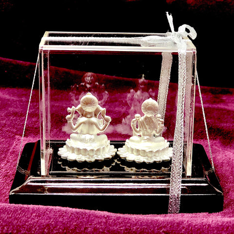 999 Pure Silver Lakshmi Ganesha Idol - PAAIE
